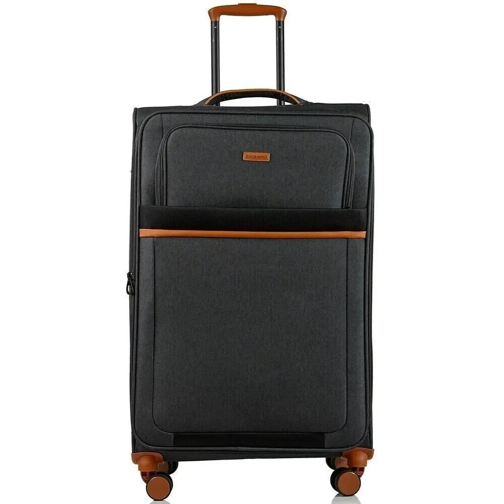 CHAMPS Classic II Collection 1-piece Softside Luggage  suitcase 24”Grey GREY